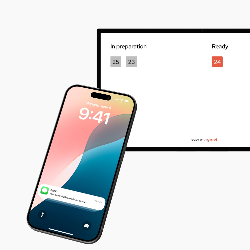 Pickup screen Greet Kiosk