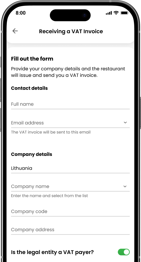 Invoice integration