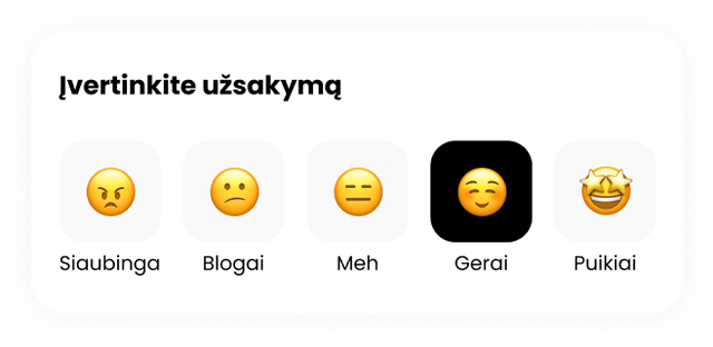Atsiliepimų komponentas