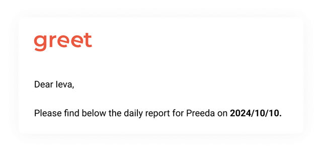 Daily summary by email