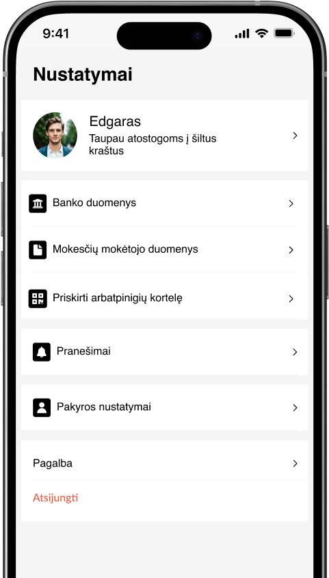 Lengvas paskyrų kūrimas