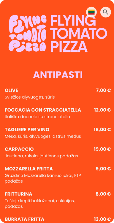 menu example