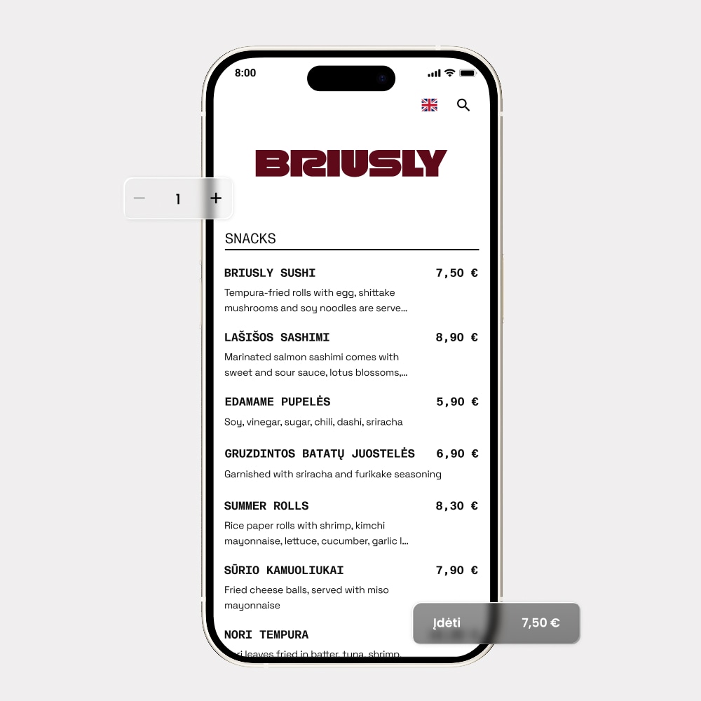 order is added to the cart